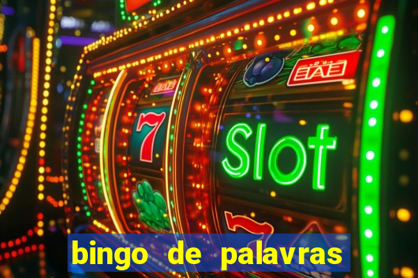 bingo de palavras 3 ano